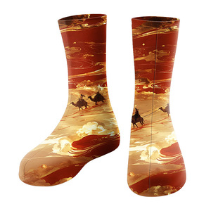 Dunhuang Printed Sandproof Shoe Covers Full Coverage High Top Outdoor Hiking Desert Adult Safety Shoe Covers - Product Image 2