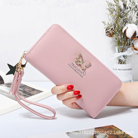 Dompet wanita, dompet kupu-kupu gaya Korea modis multifungsi Slot Multi kartu portabel kapasitas besar ritsleting tunggal
