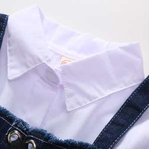 ชุดเดรสแฟชั่นสำหรับเด็กผู้หญิงตัวเล็กชุดเสื้อผ้าแบบจับคู่สไตล์ตะวันตกสำหรับเด็ก - Product Image 4