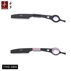 มีดโกนหนวด YHD-8BK <span class=keywords><strong>สี</strong></span>ดำหลาก<span class=keywords><strong>สี</strong></span>สำหรับมืออาชีพตัดผมทรงตรงมีดโกนตัดขอบใบมีด Yonghe - Product Image 1