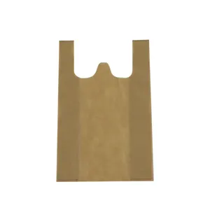 हॉट सेल इको फ्रेंडली बायोडिग्रेडेबल टी-शर्ट शॉपिंग पैकिंग गैर बुना बनियान बैग