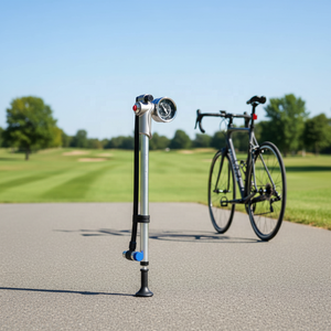 Pompe à air haute pression Worldcycle Modèle 1506 400 PSI en alliage d'aluminium avec manomètre, adaptateur <span class=keywords><strong>de</strong></span> valve et buse étanche FAST pour VTT et vélo <span class=keywords><strong>de</strong></span> route - Product Image 5