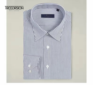 Elegante <span class=keywords><strong>Camisa</strong></span> <span class=keywords><strong>Columbia</strong></span> Vintage <span class=keywords><strong>para</strong></span> <span class=keywords><strong>Hombre</strong></span>, con Botones, Manga Larga, Transpirable, a Rayas Azules, Estilo Casual de Negocios - Product Image 5