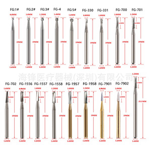 ดอกสว่านไฮเฟิง คาร์ไบด์ รุ่น FG700 1958 สำหรับงานเจาะครอบฟัน งานถอนโพลป์โทมีชั่น แบบทรงกลม ปลายเรียว ขนาดก้าน 1/8 นิ้ว - Product Image 5