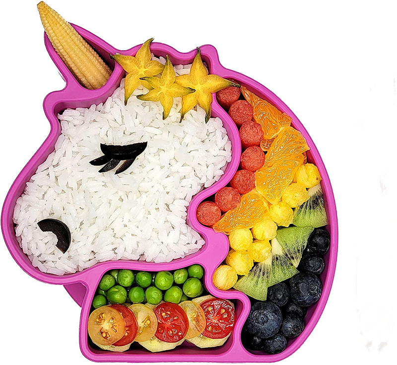BPA Free Kids Dish Silicone Suction