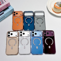 Coque magnétique ultra-fine transparente avec paillettes scintillantes pour iPhone 18 Pro Max, 17 Air, 16 Plus, 18 Pro