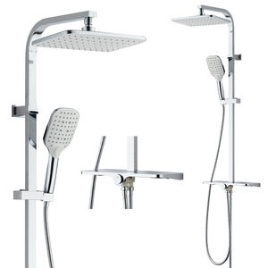 Ensemble <span class=keywords><strong>de</strong></span> <span class=keywords><strong>douche</strong></span> chromé en gros, moderne, mural, barre <span class=keywords><strong>de</strong></span> <span class=keywords><strong>douche</strong></span> réglable avec pomme <span class=keywords><strong>de</strong></span> <span class=keywords><strong>douche</strong></span> pluie <span class=keywords><strong>et</strong></span> pomme <span class=keywords><strong>de</strong></span> <span class=keywords><strong>douche</strong></span> à main - Product Image 1