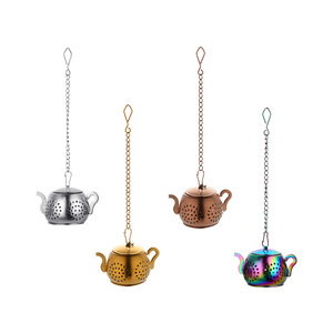 Mini infuseur à <span class=keywords><strong>thé</strong></span> en forme de théière en acier inoxydable arc-en-ciel avec couvercle passoire à <span class=keywords><strong>thé</strong></span> réutilisable en vrac pour <span class=keywords><strong>thé</strong></span> parfumé aux épices à base de plantes - Product Image 6