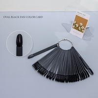 SKP01A 50 pièces Nuancier de couleurs pour ongles, Planche d'entraînement pour faux ongles, Palette de couleurs pour gel, Nuancier de couleurs ABS pour salon de manucure