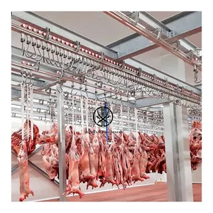 Facile funzionamento in lega di alluminio a doppio binario per macello di capra attrezzature per macellazione lavorazione della carne
