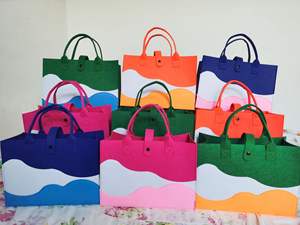 2024 nouveauté mode femmes feutre sac à provisions plage sac fourre-tout piège - Product Image 5