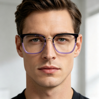 Montures de lunettes BONA en acétate et métal, lunettes tendance et confortables en acétate pour femmes et hommes, usage quotidien