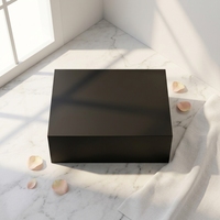Boîtes cadeaux pliables en carton rigide noir mat de luxe avec logo personnalisé de qualité supérieure, fermeture magnétique, emballage vide