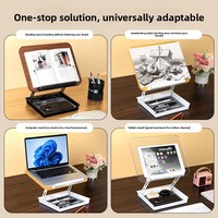 Support de lecture réglable pour ordinateurs portables et tablettes, idéal pour le bureau, en matériaux variés, fabriqué en Chine