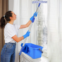 Ensemble d'outils de nettoyage de vitres en plastique épais professionnel de 14 pouces manchon de laveuse pour le nettoyage domestique