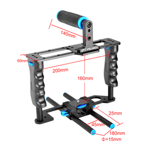 Kit de jaula universal para cámara Sony/para <span class=keywords><strong>Canon</strong></span>/para cámara Fujifilm DSLR con mango de agarre Zapata fría con varilla de 15mm <span class=keywords><strong>C200</strong></span> - Product Image 2