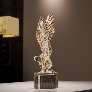 Figura de Ángel con Alas Transparentes, Obra de Arte de Cristal Moderna y Creativa, Decoración para Librería, Mueble para TV, Decoración del Hogar - Product Image 3