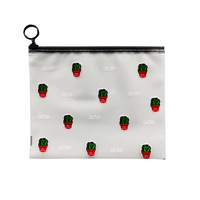 Dessin animé Cactus fermeture éclair PVC fichier sac Transparent étanche étudiant sac de rangement pour bureau papeterie vêtements étudiant information