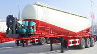 Pasokan Langsung Pabrik Semi-Trailer Tangki Bubuk Baja 3-Axis dengan Muatan >30000kg, Aman untuk Transportasi Bubuk