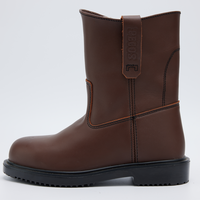 Chaussures de sécurité, bottes de travail industrielles, bottes de sécurité en cuir avec embout en acier
