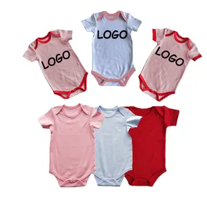 Custom Baby Clothes Rompers Newborn Baby Onesie Cotton Blanks Newborn Baby Girl Clothing Set