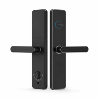 Serrure de porte intelligente en alliage d'aluminium avec carte-clé RFID pour hôtel, logiciel de gestion gratuit, pour hôtel, appartement, porte en bois ou en acier