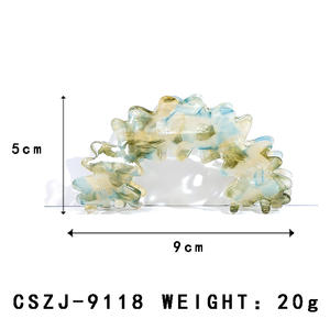 YIYIホットセール新しいシンプルな波の花のアセテート小さな爪クリップ小さな新鮮な頭の後ろ花の爪クリップのカスタマイズ - Product Image 2