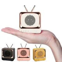 Haut-parleur Bluetooth rétro en forme de mini-téléviseur, audio sans fil portable, décoration