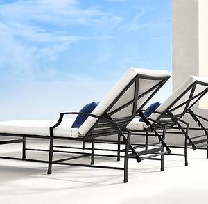 Chaise longue <span class=keywords><strong>de</strong></span> jardin, design <span class=keywords><strong>simple</strong></span>, cadre en aluminium forgé durable, mobilier <span class=keywords><strong>de</strong></span> salon - Product Image 1