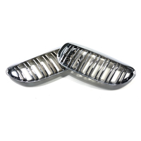 Grille de face avant de voiture ABS à double lamelle Chrome Seliver pour BMW série 6 E63