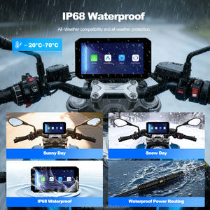 Pantalla Inalámbrica Carplay para Moto Accesorios para Motocicletas Android Auto Navegación GPS WiFi Dos Cámaras DVR para Motor BSD TPMS - Product Image 3