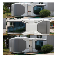 Vente en gros de maisons préfabriquées écologiques modernes de luxe, durables, en forme de capsule spatiale, mini-maisons imperméables