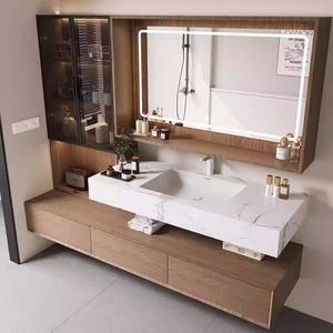 Ensemble <span class=keywords><strong>de</strong></span> coiffeuse <span class=keywords><strong>de</strong></span> <span class=keywords><strong>salle</strong></span> <span class=keywords><strong>de</strong></span> <span class=keywords><strong>bain</strong></span> en <span class=keywords><strong>bois</strong></span> moderne personnalisée armoire <span class=keywords><strong>de</strong></span> <span class=keywords><strong>salle</strong></span> <span class=keywords><strong>de</strong></span> <span class=keywords><strong>bain</strong></span> murale avec armoire à miroir pour la maison ou l'hôtel - Product Image 2