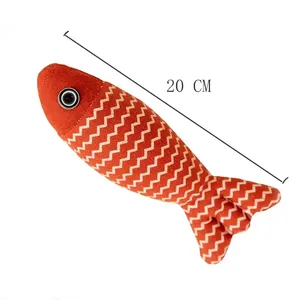 Juguete de hierba gatera ecológica HMG para interiores, forma de almohada de pez bonita para calmar el lino, juguete para masticar gatito para dormir, juguete para mascotas - Product Image 5