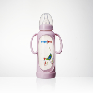 Biberon Mumlove Antigoccia con Manico, Tettarella Isolata Rivestita in Silicone, Bottiglia in Vetro per <span class=keywords><strong>Latte</strong></span> <span class=keywords><strong>Neonati</strong></span> - Product Image 4