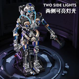 Robot Building <b>Blocks</b> Figurine Assembly Model 13091 Skull Mech With Lighting Technology For Teenagers 7 14 Years Old - Product Image 5