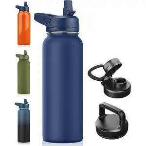 运动励志水瓶带吸管旅行水瓶儿童水瓶学校定制标志保温杯