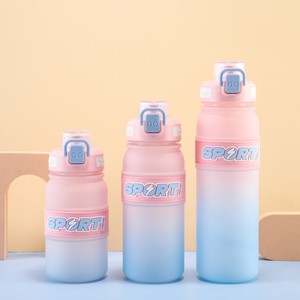 Sports Self-Driving Hiking Camping Travel 600ml Eco-Friendly Reusable Plastic <b>Water</b> <b>Bottle</b> <b>Straw</b> Direct Drinking for Children - Product Image 4