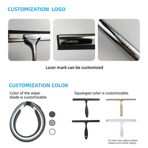 Top Seller 10 Inch Stainless Steel Luxury Customized Kitchen Window Washer <strong>Squeegee</strong> 1000 Stick Suction Cup Rubber Glass <strong>Shower</strong> - Product Image 5