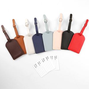 Etiqueta de equipaje de cuero PU de lujo ajustable multicolor para tarjeta de embarque, 11x7cm, lavable y antideslizante - Product Image 2