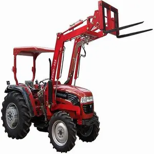 4*4 Petite machine agricole/tracteur de jardin/de pelouse/mini tracteur de ferme avec cabine et chargeur frontal pour l'agriculture