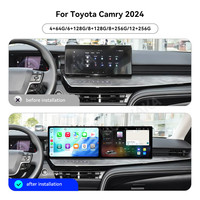 MOOKAKA 10.1+10.1 pouces Android 14 pour Toyota Camry 2024 Autoradio multimédia Stéréo Auto Carplay Unité principale Moniteur Vidéo