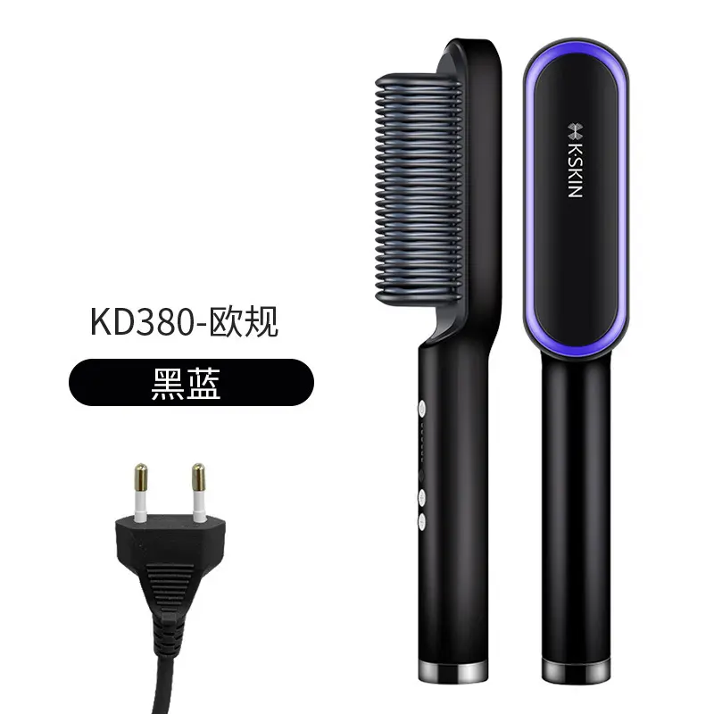 2024 2 In 1 Hair Straight Negative Ion Styling hair Straightener Electric Hair Brushes Straightener Comb Straight