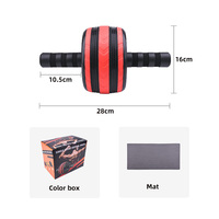 Roue abdominale pour l'entraînement complet du corps, rouleau d'exercice pour renforcement musculaire, rouleau abdominal pour équipement de fitness