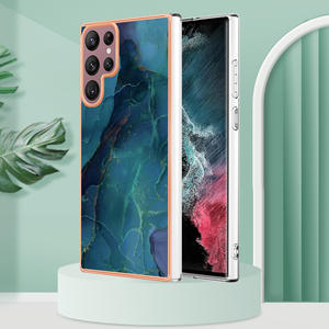 2023 nuovo arrivo TPU PC <span class=keywords><strong>Cover</strong></span> per <span class=keywords><strong>Samsung</strong></span> S23 Hard Case <span class=keywords><strong>S22</strong></span> S23 Ultra S23 Plus placcatura IMD Marble Case - Product Image 4