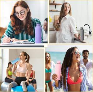 Bouteille personnalisée 500 ml Tasse en acier inoxydable Tasses de Noël Vaisselle Finition mate Gourde de voyage Gourde d'eau Bouteilles de sport - Product Image 6