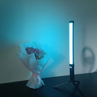 Bastão de luz de led recarregável, vareta de vídeo portátil para iluminação fotográfica rgb led