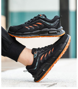 รองเท้าเซฟตี้แบบนุ่มสำหรับผู้ชายและผู้หญิง หัวรองเท้าไฟเบอร์กลาส กันน้ำ ด้านบนเป็นผ้าตาข่าย ป้องกันแรงกระแทก พื้นรองเท้าด้านกลางทำจากยางป้องกันการเจาะทะลุ - Product Image 1