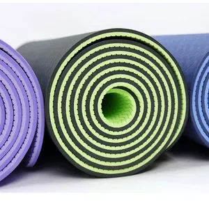 TPE瑜伽垫环保6毫米双层运动垫定制瑜伽防滑健身垫