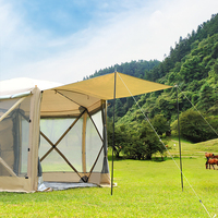 Tente hexagonale YOU QI pour l'extérieur, grand espace, 8 à 10 personnes, divertissement, résistante au vent et à la pluie, installation rapide, tente de camping imperméable